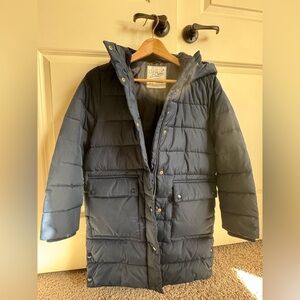 J. Crew Kids Dark Blue Hooded Puffer Jacket